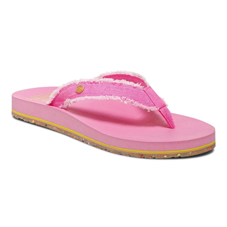 Vionic Beach Unwind Toe Post Sandal Bubblegum