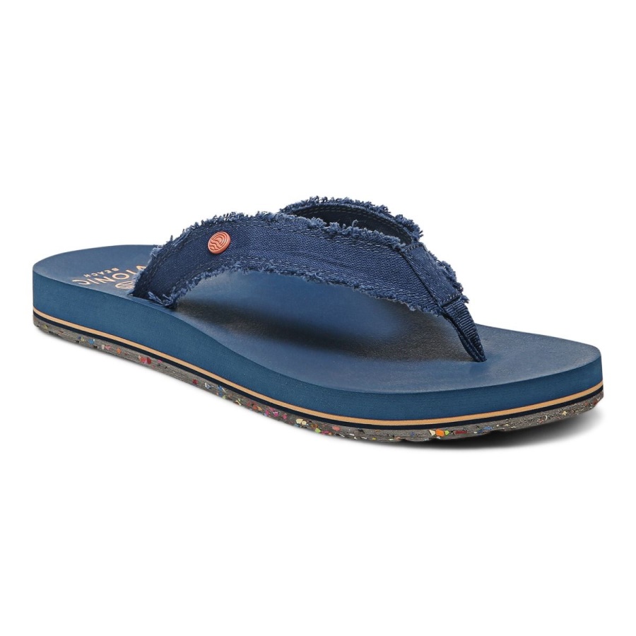 Vionic Navy Beach Unwind Toe Post Sandal