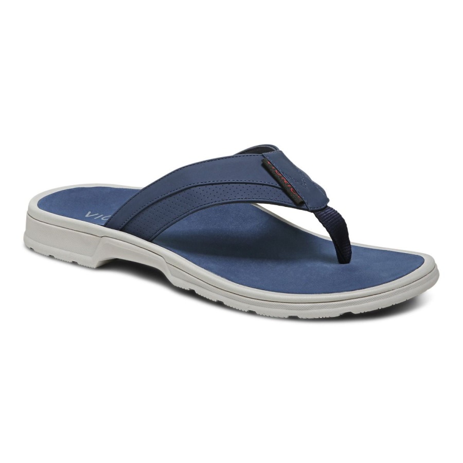 Navy Vionic Wyatt Toe Post Sandal