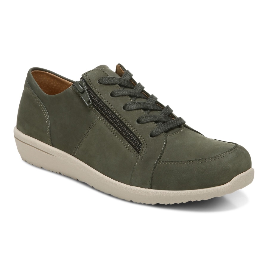 Olive Nubuck Abigail Lace Up Vionic