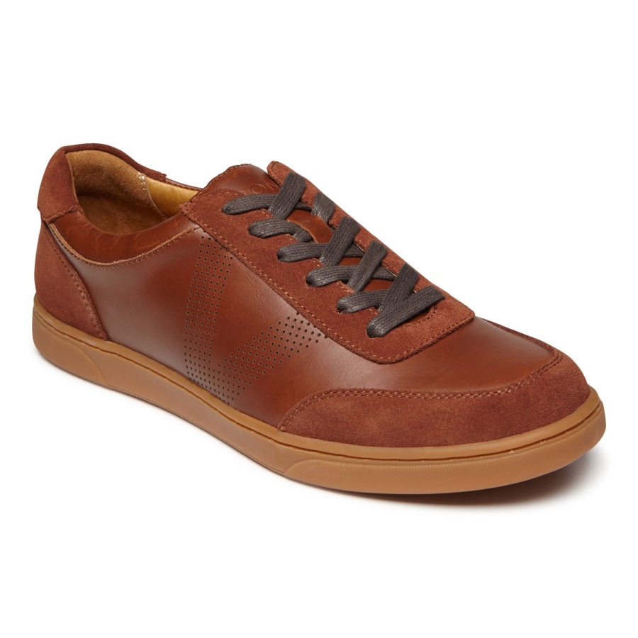 Vionic Brok Casual Lace Up Trainer Dark Brown
