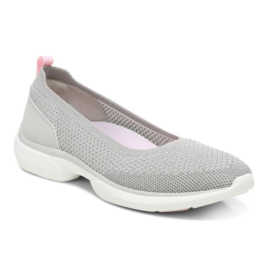 Vionic Grey Metallic Kallie Slip On Trainer