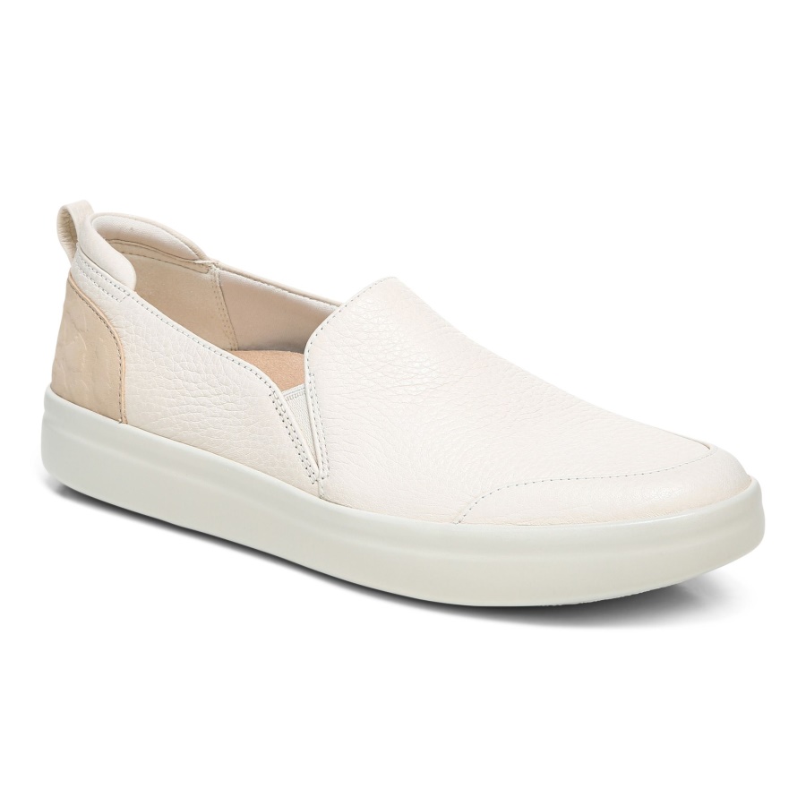 Penelope Casual Slip On Vionic Cream Leather
