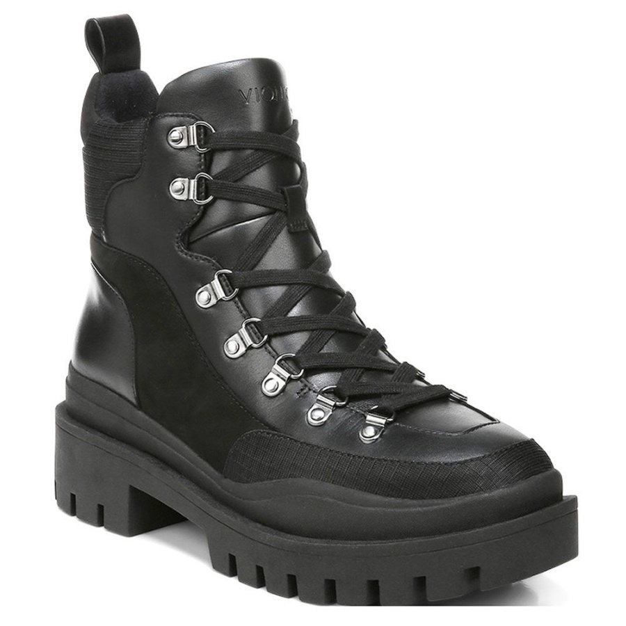 Jaxen Boot Black Leather Textile Vionic