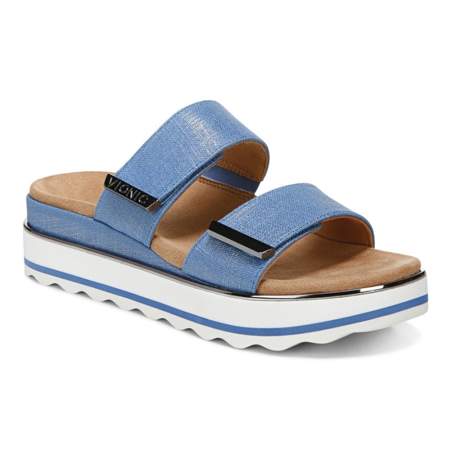Vallarta Blue Brandie Flatform Sandal Vionic