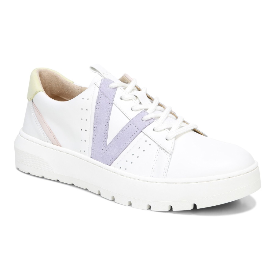 White Pastel Lilac Vionic Simasa Trainer