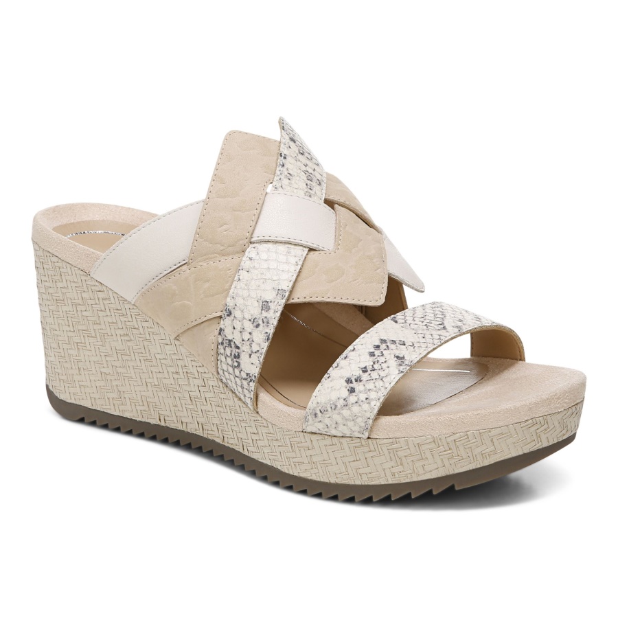 Cream Tara Wedge Sandal Vionic