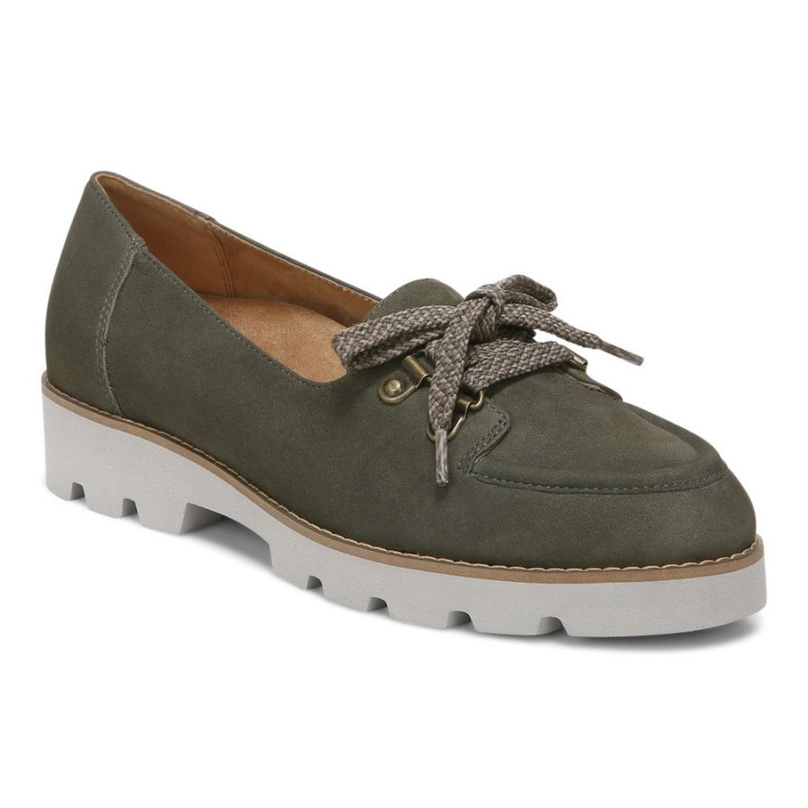 Vionic Teagan Lace Up Loafer Olive