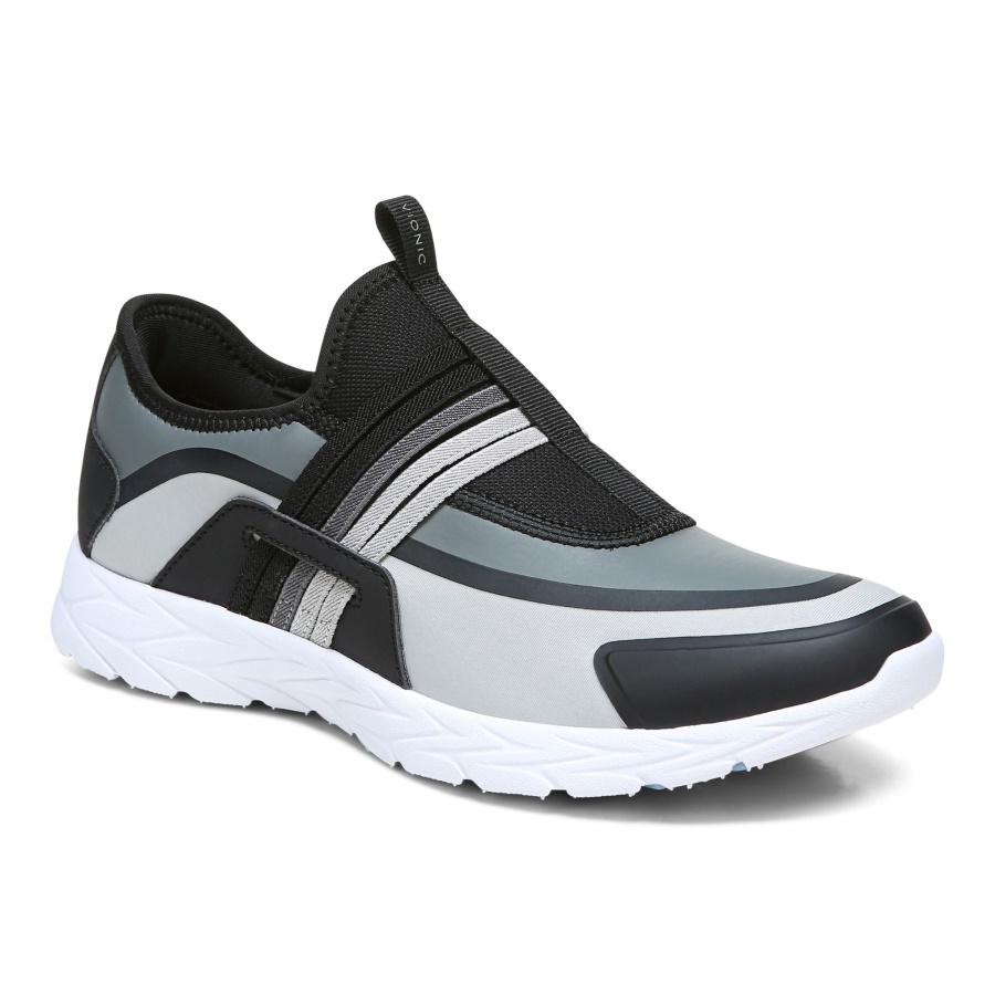 Black Grey Vayda Slip On Trainer Vionic