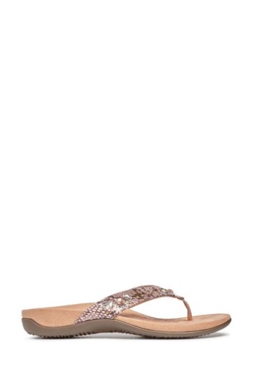 Vionic Camellia Blush Pink Lucia Toe Post Sandals