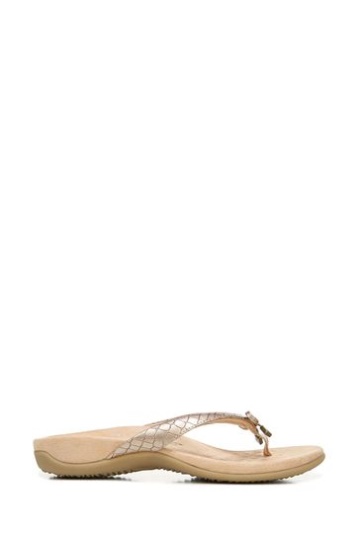 Vionic Gold Bella Thong Sandals