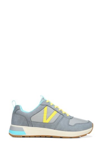 Vionic Grey Rechelle Lace Up Trainer Sneakers