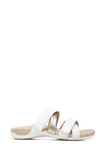 Vionic Hadlie White Slider Sandals
